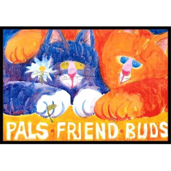 Carolines Treasures Carolines Treasures 6029JMAT 24 x 36 in. Cats Pals Friends Buds Indoor Or Outdoor Mat 6029JMAT - main